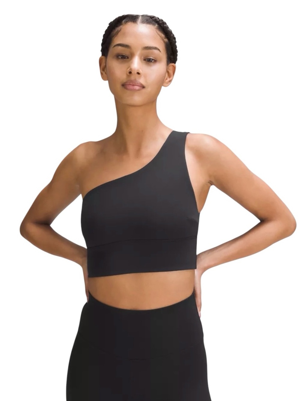 lululemon athletica Woman’s Align Asymmetrical Bra Black  Size 6